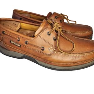 MEPHISTO SPINNAKER BOAT LACES SHOES BROWN LEATHER SIZE EUR 11/ US 11.5